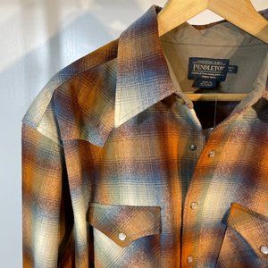 NWT MEN"S PENDLETON PLAID SNAP-FRONT WESTERN CANYON SHIRT Sz XLT